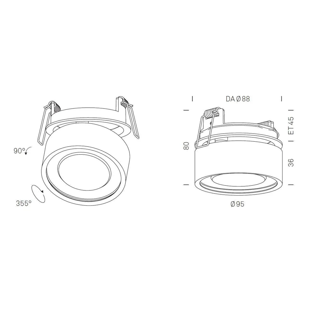 Halbeinbaustrahler Swing In 15,5W
