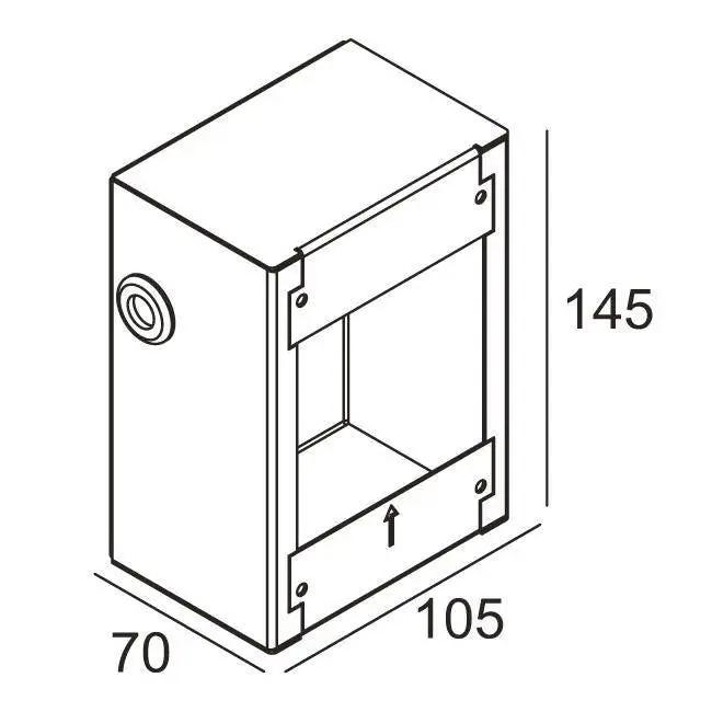 Flush-mounted housing for the Vita recessed wall light