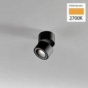 DLS Lighting, Clippo S klein Aufbaustrahler, Schwarz 2700K, moderne Lichtlösung