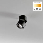 DLS Lighting, Clippo S klein Aufbaustrahler, Schwarz Dim-to-Warm, moderne LED Beleuchtung