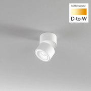 DLS Lighting, Clippo S klein Aufbaustrahler, Weiss Dim-to-Warm, wohnliche Lichtlösung