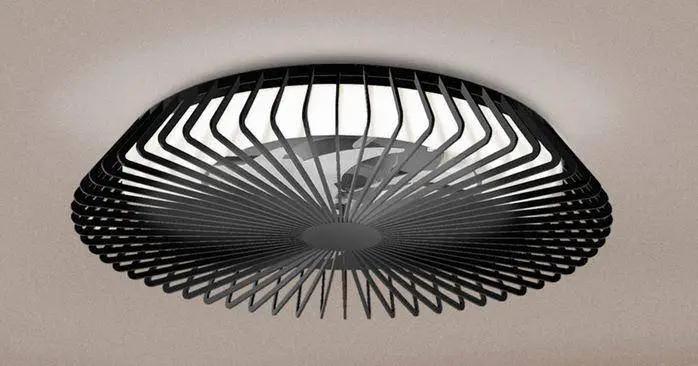 Ventilateur de plafond LED Laya, noir