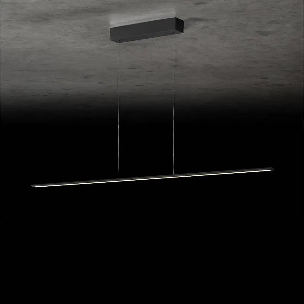 Holtkötter, Pendelleuchte Epsilon RR, 123cm Schwarz, moderne Esstischbeleuchtung