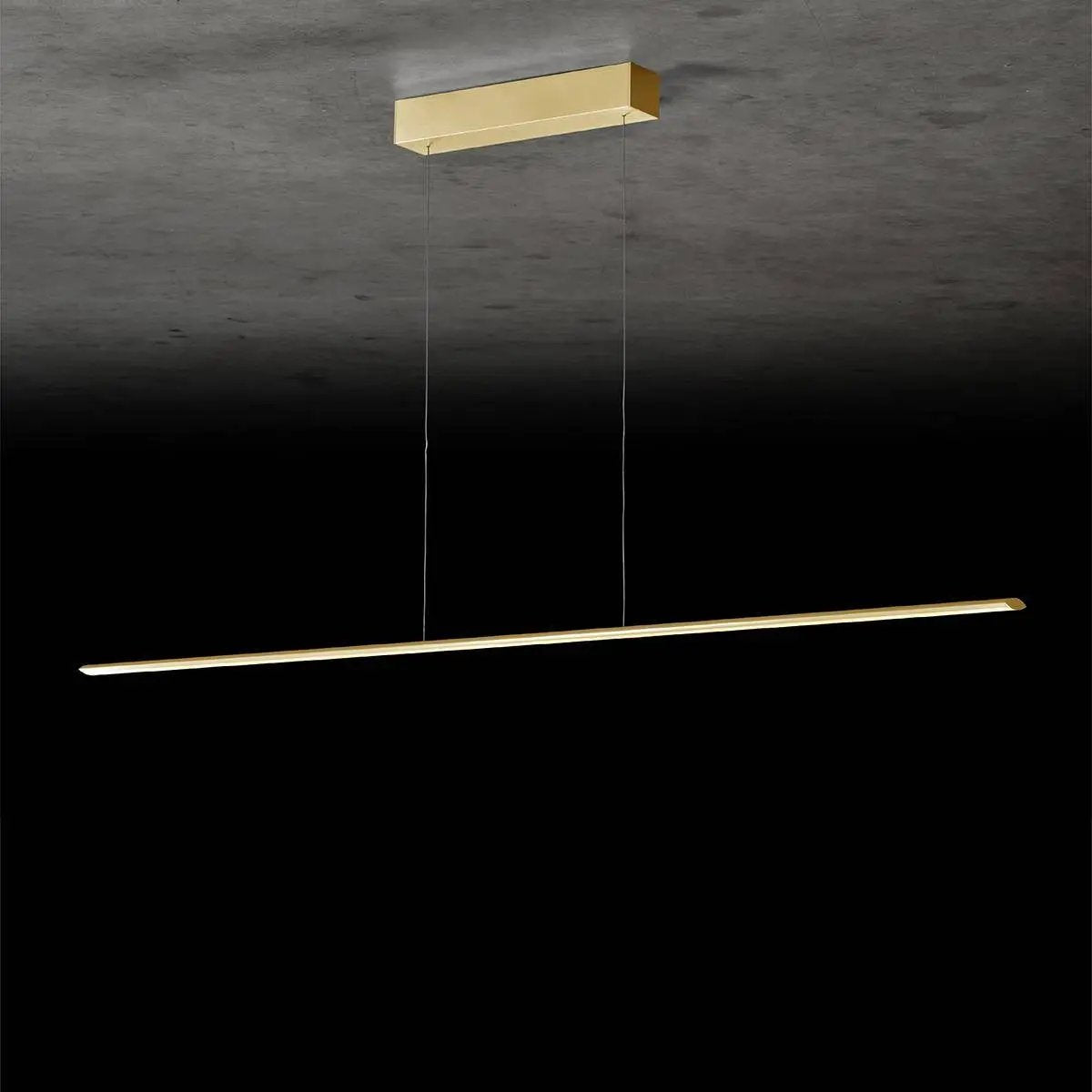 Holtkötter, Pendelleuchte Epsilon RR, 163cm Messing, moderne Lichtlösung