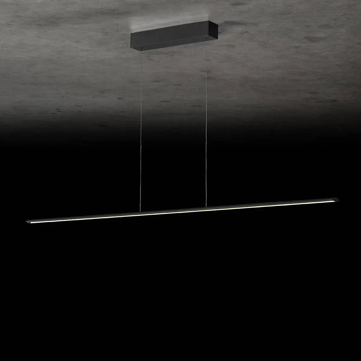 Holtkötter, Pendelleuchte Epsilon RR, 163cm Schwarz, moderne Pendelleuchte