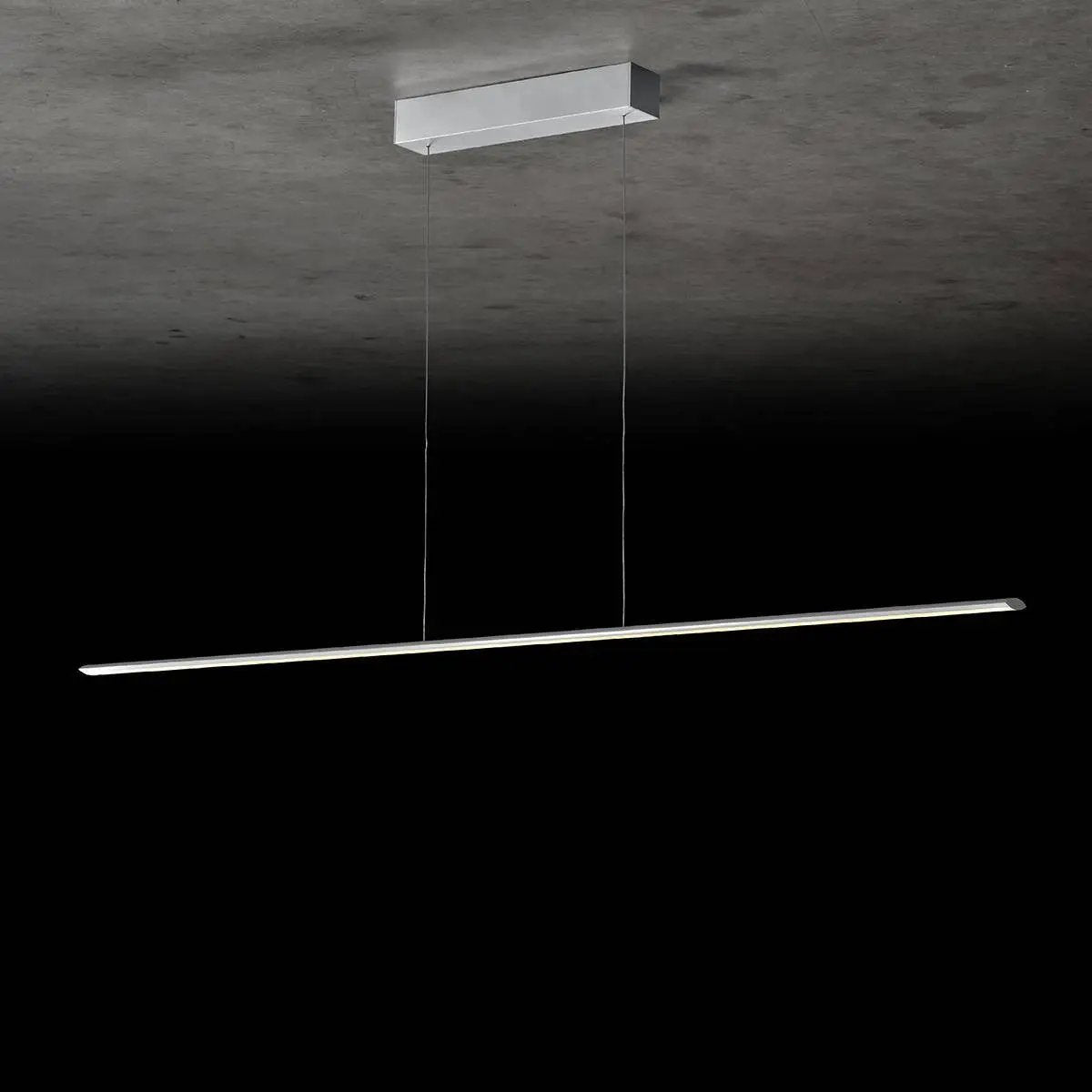 Holtkötter, Pendelleuchte Epsilon RR, 163cm Silber, moderne Esstischbeleuchtung