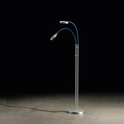 Holtkötter, Leseleuchte Flex Twin, Aluminium Blau, stilvolle Lichtlösung
