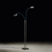 Holtkötter, Leseleuchte Flex Twin, Platin Blau, moderne Raumbeleuchtung