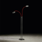 Holtkötter, Leseleuchte Flex Twin, Platin Rot, flexible Lichtlösung