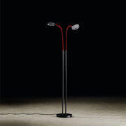 Holtkötter, Leseleuchte Flex Twin, Schwarz Rot, flexible Lichtlösung
