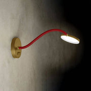 Holtkötter, Wandleuchte Flex W, Messing Rot, moderne Lesebeleuchtung