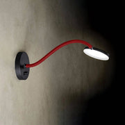 Holtkötter, Wandleuchte Flex W, Schwarz Rot, flexible Lichtlösung