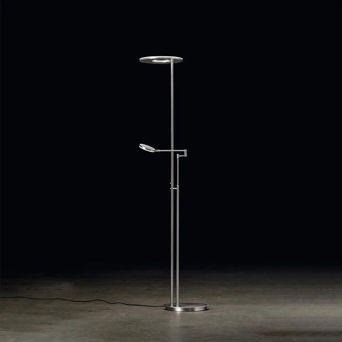 Holtkötter, Deckenfluter Nova Plano, Aluminium, moderne Wohnraumbeleuchtung