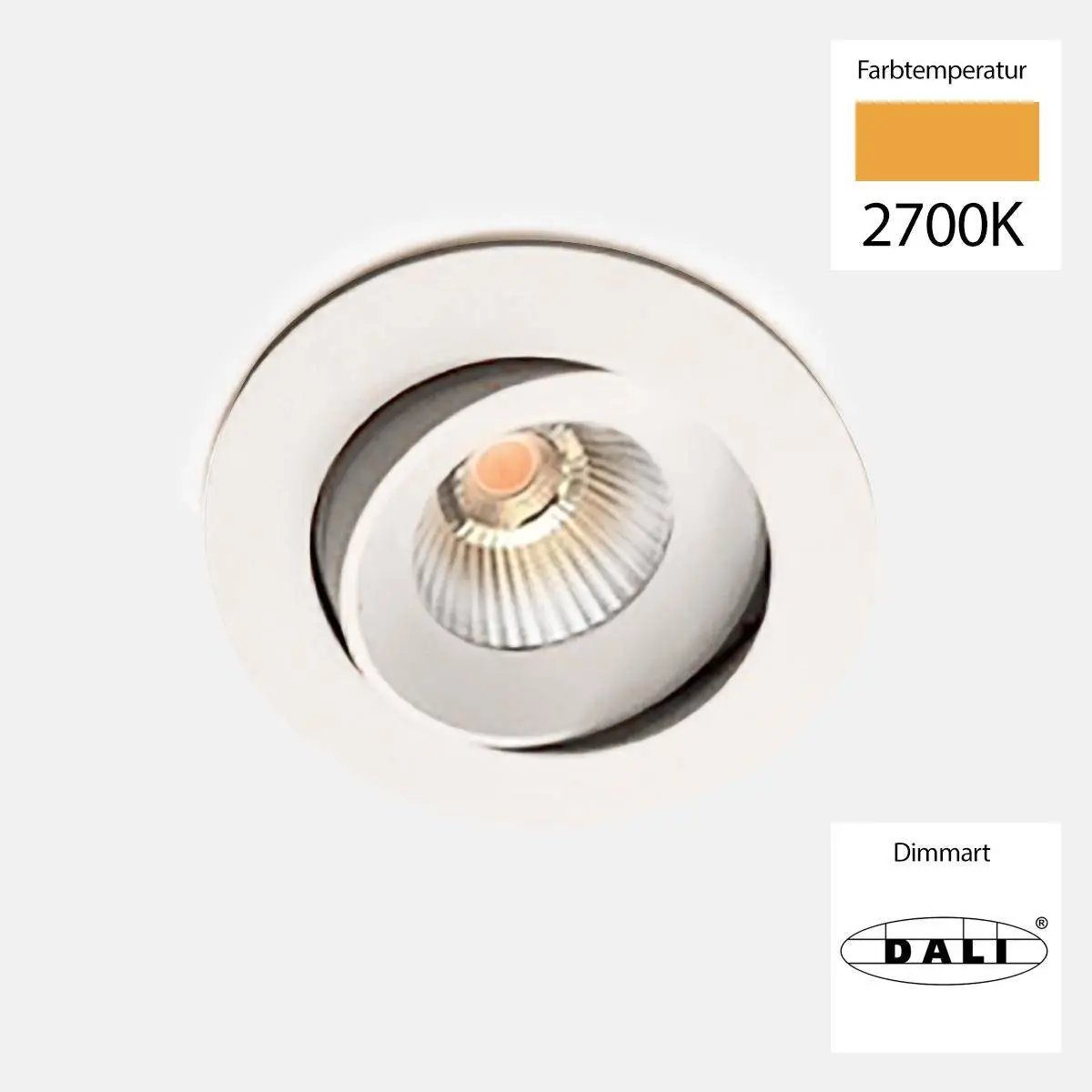 Sonluce, Deckeneinbauleuchte SEVEN MOVE, Weiss 2700K DALI, technische Lichtplanung