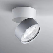 LUX-IT, Aufbaustrahler Swing Out 15,5W, Weiss-Grau, moderne Deckenbeleuchtung